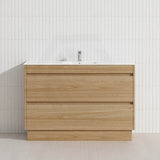 2-Drawer 600/750/900/1200mm Freestanding Bathroom Vanity Kickboard Single Multi-Colour Cabinet Only
