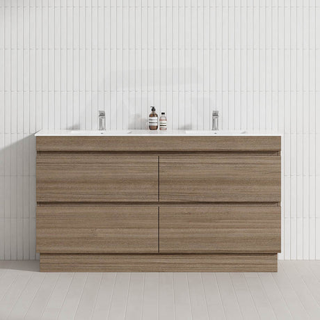 4-Drawer 1200/1500/1800mm Freestanding Bathroom Vanity Kickboard Single/Double Multi-Colour Cabinet Only