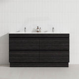 4-Drawer 1200/1500/1800mm Freestanding Bathroom Vanity Kickboard Single/Double Multi-Colour Cabinet Only