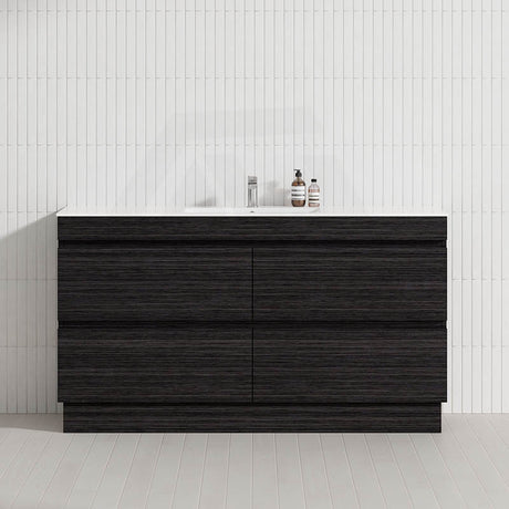 4-Drawer 1200/1500/1800mm Freestanding Bathroom Vanity Kickboard Single/Double Multi-Colour Cabinet Only