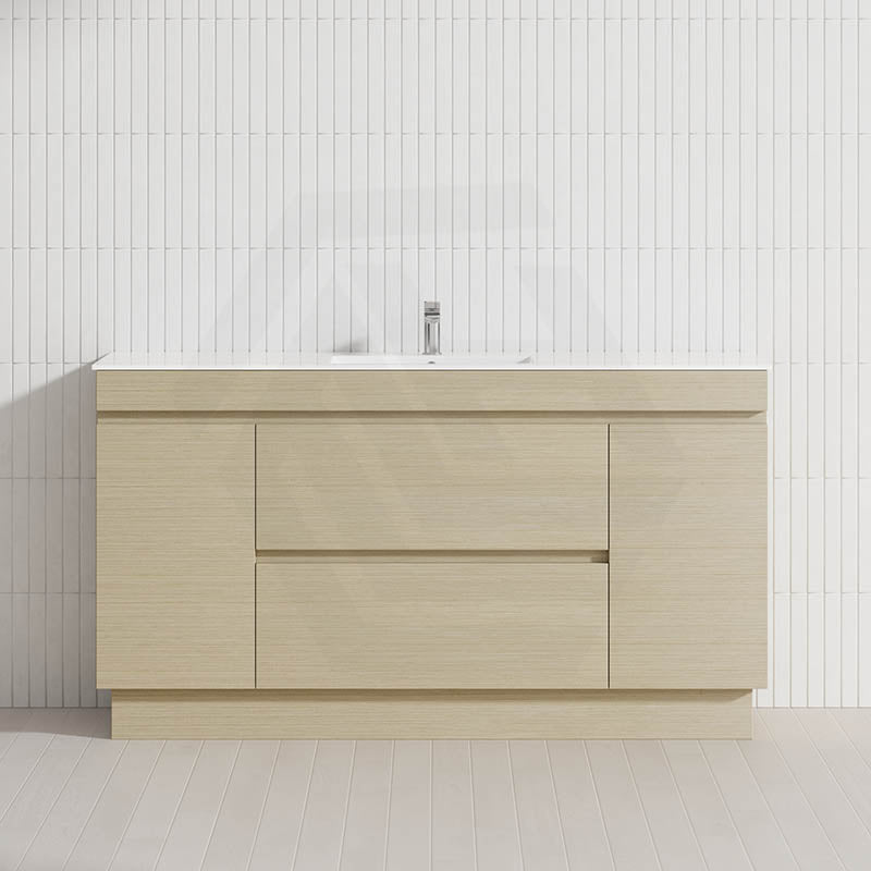 2-Door 2-Mid-Drawer 1200/1500/1800mm Freestanding Bathroom Vanity Kickboard Single/Double Multi-Colour Cabinet Only