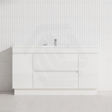 2-Door 2-Mid-Drawer 1200/1500/1800mm Freestanding Bathroom Vanity Kickboard Single/Double Multi-Colour Cabinet Only