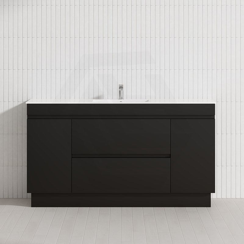 2-Door 2-Mid-Drawer 1200/1500/1800mm Freestanding Bathroom Vanity Kickboard Single/Double Multi-Colour Cabinet Only