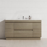 2-Door 2-Mid-Drawer 1200/1500/1800mm Freestanding Bathroom Vanity Kickboard Single/Double Multi-Colour Cabinet Only