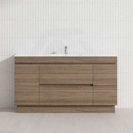 2-Door 2-Mid-Drawer 1200/1500/1800mm Freestanding Bathroom Vanity Kickboard Single/Double Multi-Colour Cabinet Only