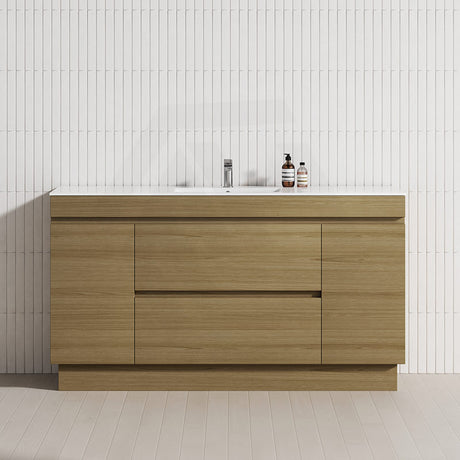 2-Door 2-Mid-Drawer 1200/1500/1800mm Freestanding Bathroom Vanity Kickboard Single/Double Multi-Colour Cabinet Only