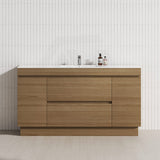 2-Door 2-Mid-Drawer 1200/1500/1800mm Freestanding Bathroom Vanity Kickboard Single/Double Multi-Colour Cabinet Only