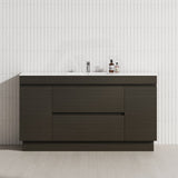 2-Door 2-Mid-Drawer 1200/1500/1800mm Freestanding Bathroom Vanity Kickboard Single/Double Multi-Colour Cabinet Only