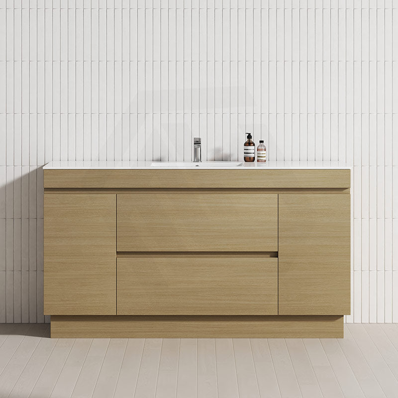 2-Door 2-Mid-Drawer 1200/1500/1800mm Freestanding Bathroom Vanity Kickboard Single/Double Multi-Colour Cabinet Only