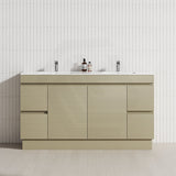4-Drawer 2-Door 1200/1500/1800mm Freestanding Bathroom Vanity Kickboard Single/Double Multi-Colour Cabinet Only