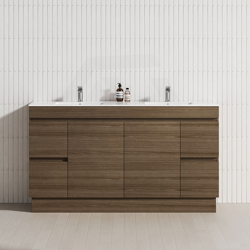 4-Drawer 2-Door 1200/1500/1800mm Freestanding Bathroom Vanity Kickboard Single/Double Multi-Colour Cabinet Only