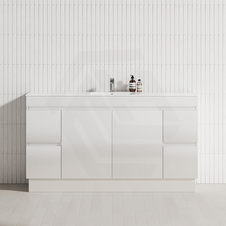 4-Drawer 2-Door 1200/1500/1800mm Freestanding Bathroom Vanity Kickboard Single/Double Multi-Colour Cabinet Only