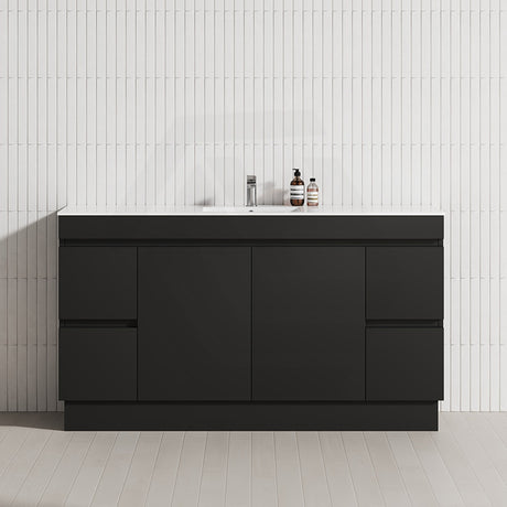 4-Drawer 2-Door 1200/1500/1800mm Freestanding Bathroom Vanity Kickboard Single/Double Multi-Colour Cabinet Only