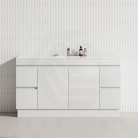 4-Drawer 2-Door 1200/1500/1800mm Freestanding Bathroom Vanity Kickboard Single/Double Multi-Colour Cabinet Only