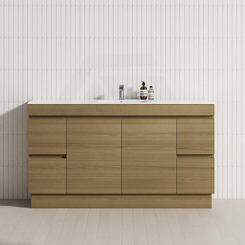 4-Drawer 2-Door 1200/1500/1800mm Freestanding Bathroom Vanity Kickboard Single/Double Multi-Colour Cabinet Only