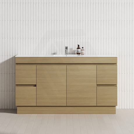 4-Drawer 2-Door 1200/1500/1800mm Freestanding Bathroom Vanity Kickboard Single/Double Multi-Colour Cabinet Only