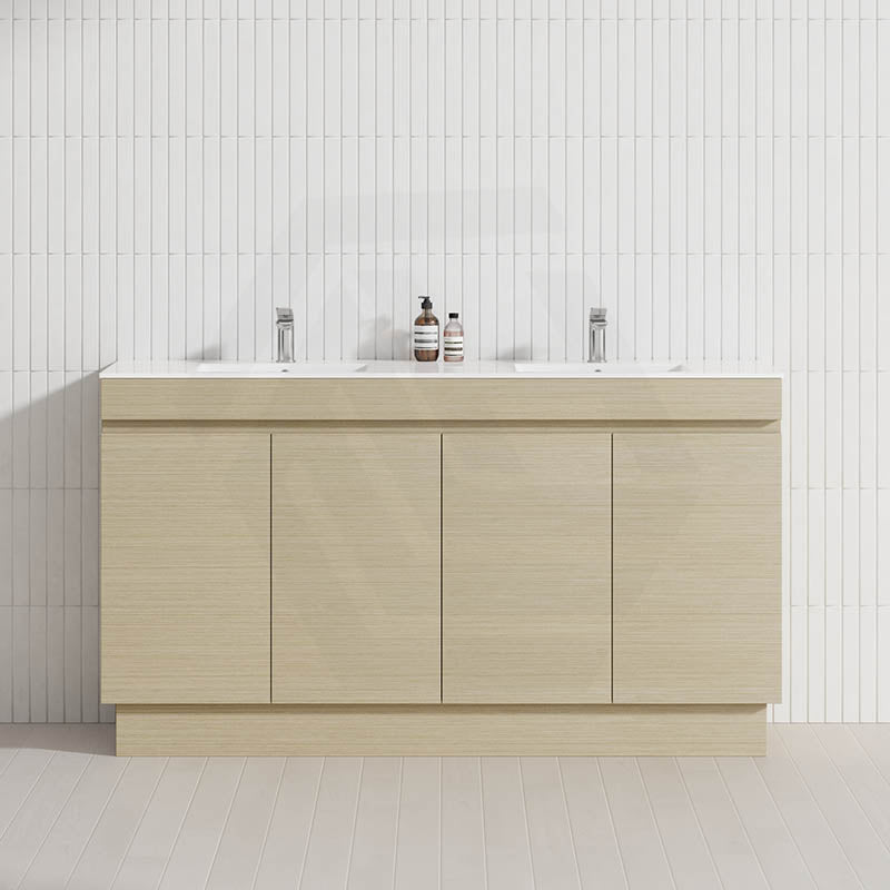 4-Door 1500/1800mm Freestanding Bathroom Vanity Kickboard Double Multi-Colour Cabinet Only