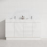 4-Door 1500/1800mm Freestanding Bathroom Vanity Kickboard Double Multi-Colour Cabinet Only