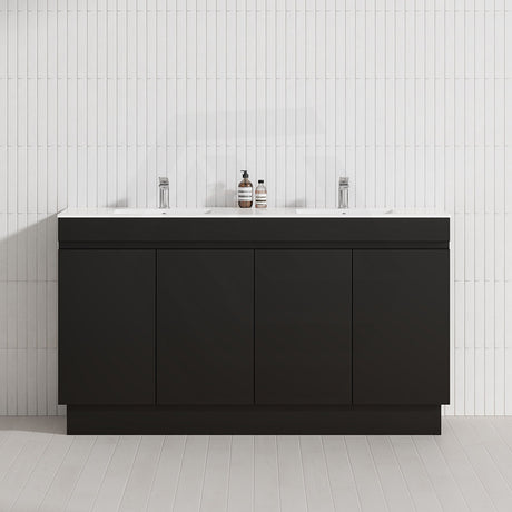 4-Door 1500/1800mm Freestanding Bathroom Vanity Kickboard Double Multi-Colour Cabinet Only