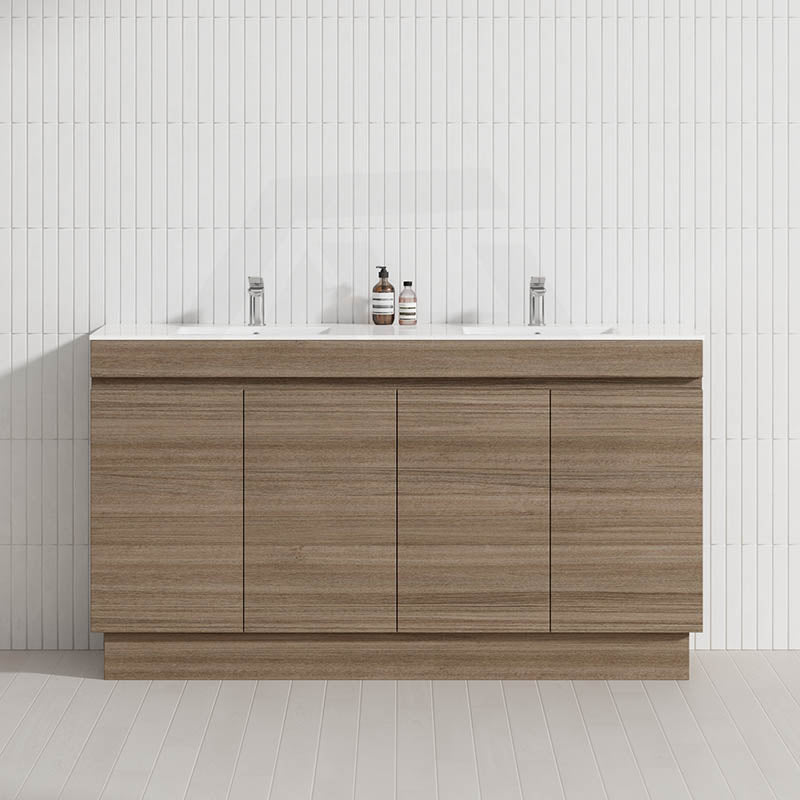 4-Door 1500/1800mm Freestanding Bathroom Vanity Kickboard Double Multi-Colour Cabinet Only