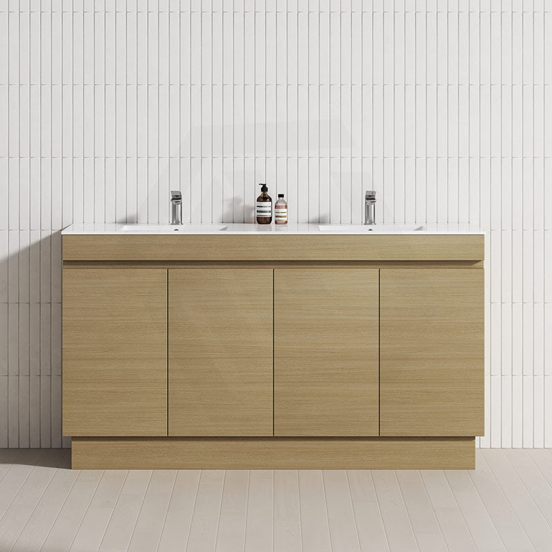 4-Door 1500/1800mm Freestanding Bathroom Vanity Kickboard Double Multi-Colour Cabinet Only
