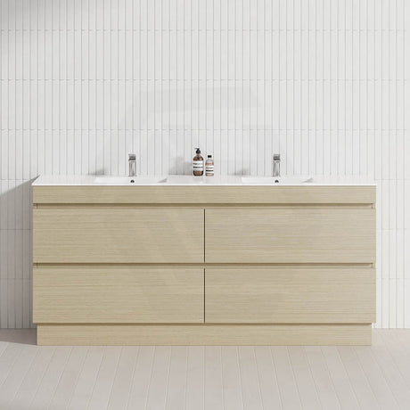 4-Drawer 1200/1500/1800mm Freestanding Bathroom Vanity Kickboard Single/Double Multi-Colour Cabinet Only