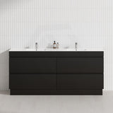 4-Drawer 1200/1500/1800mm Freestanding Bathroom Vanity Kickboard Single/Double Multi-Colour Cabinet Only