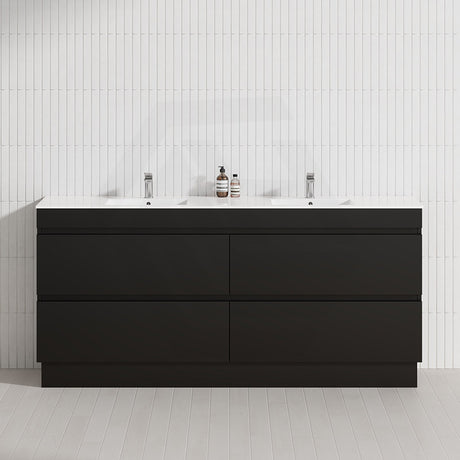 4-Drawer 1200/1500/1800mm Freestanding Bathroom Vanity Kickboard Single/Double Multi-Colour Cabinet Only