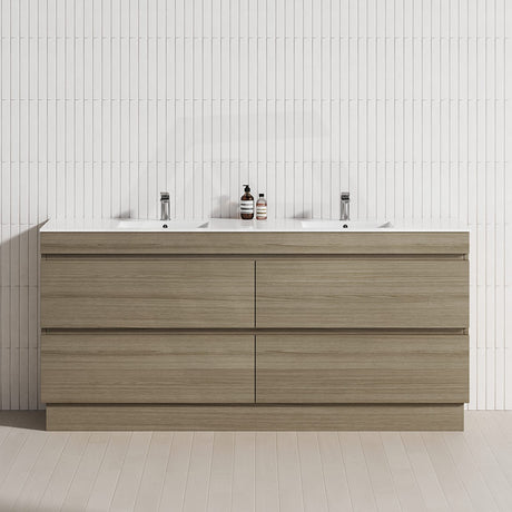 4-Drawer 1200/1500/1800mm Freestanding Bathroom Vanity Kickboard Single/Double Multi-Colour Cabinet Only