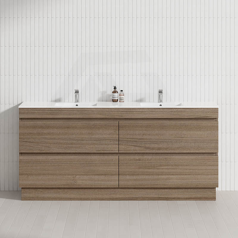 4-Drawer 1200/1500/1800mm Freestanding Bathroom Vanity Kickboard Single/Double Multi-Colour Cabinet Only
