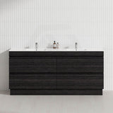 4-Drawer 1200/1500/1800mm Freestanding Bathroom Vanity Kickboard Single/Double Multi-Colour Cabinet Only