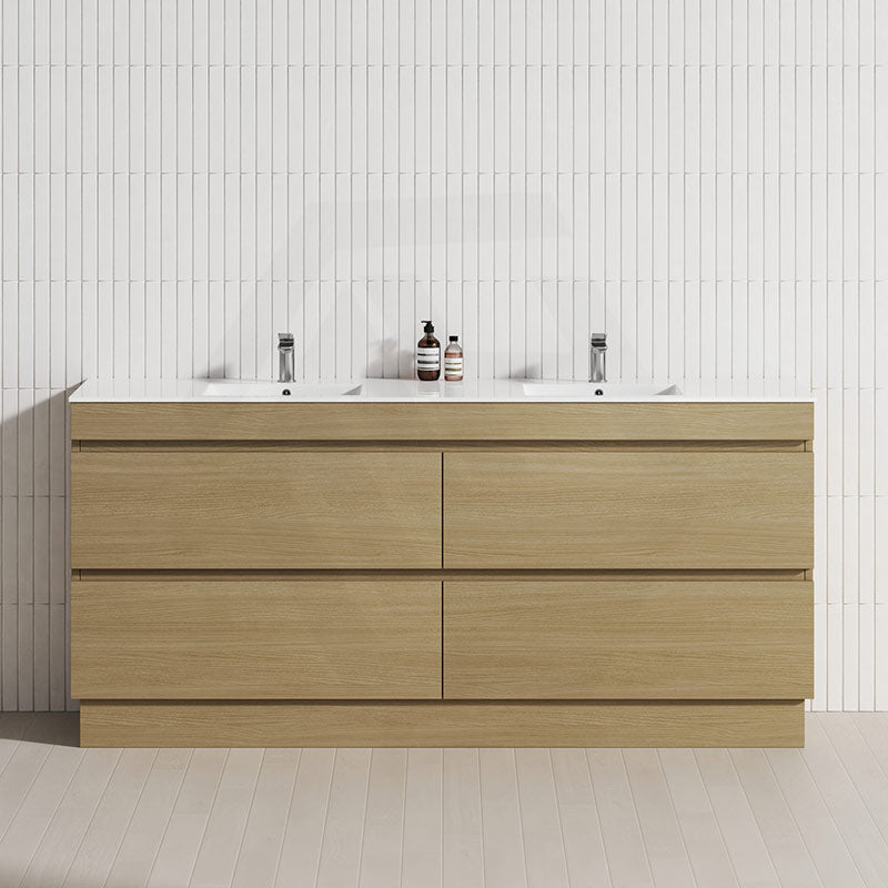 4-Drawer 1200/1500/1800mm Freestanding Bathroom Vanity Kickboard Single/Double Multi-Colour Cabinet Only