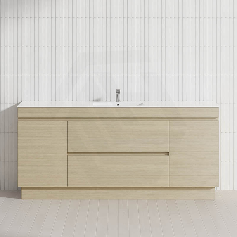 2-Door 2-Mid-Drawer 1200/1500/1800mm Freestanding Bathroom Vanity Kickboard Single/Double Multi-Colour Cabinet Only