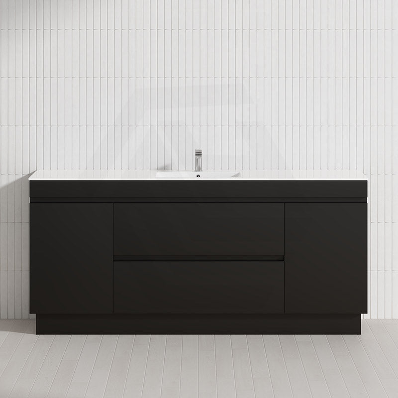 2-Door 2-Mid-Drawer 1200/1500/1800mm Freestanding Bathroom Vanity Kickboard Single/Double Multi-Colour Cabinet Only