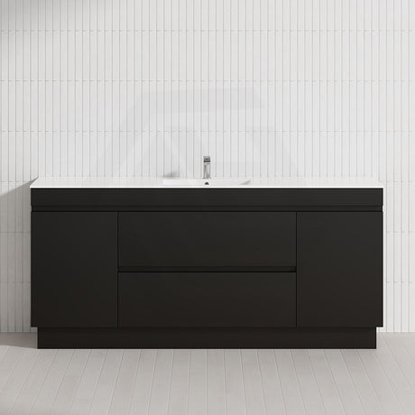 2-Door 2-Mid-Drawer 1200/1500/1800mm Freestanding Bathroom Vanity Kickboard Single/Double Multi-Colour Cabinet Only