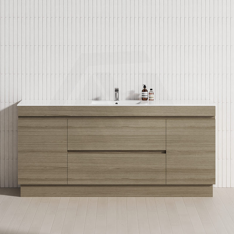 2-Door 2-Mid-Drawer 1200/1500/1800mm Freestanding Bathroom Vanity Kickboard Single/Double Multi-Colour Cabinet Only