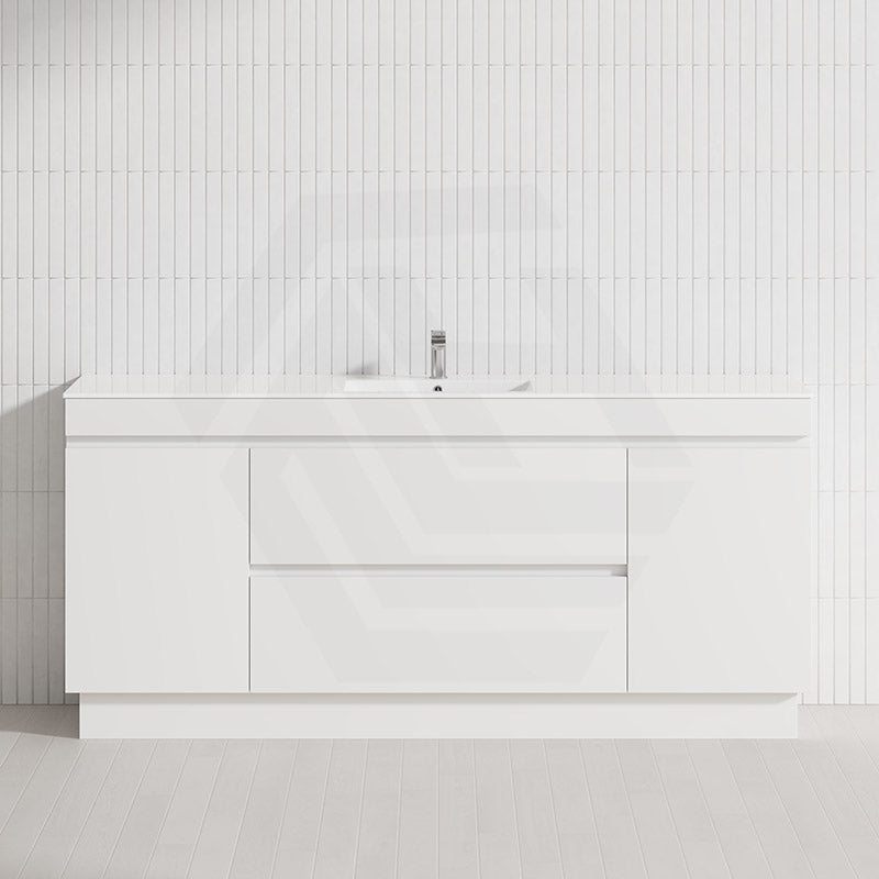 2-Door 2-Mid-Drawer 1200/1500/1800mm Freestanding Bathroom Vanity Kickboard Single/Double Multi-Colour Cabinet Only