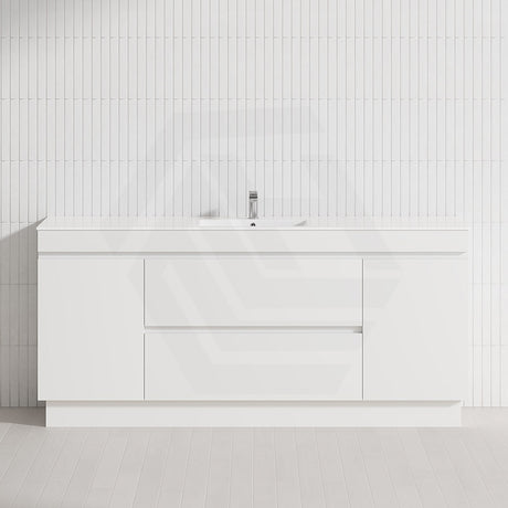 2-Door 2-Mid-Drawer 1200/1500/1800mm Freestanding Bathroom Vanity Kickboard Single/Double Multi-Colour Cabinet Only