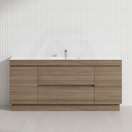 2-Door 2-Mid-Drawer 1200/1500/1800mm Freestanding Bathroom Vanity Kickboard Single/Double Multi-Colour Cabinet Only