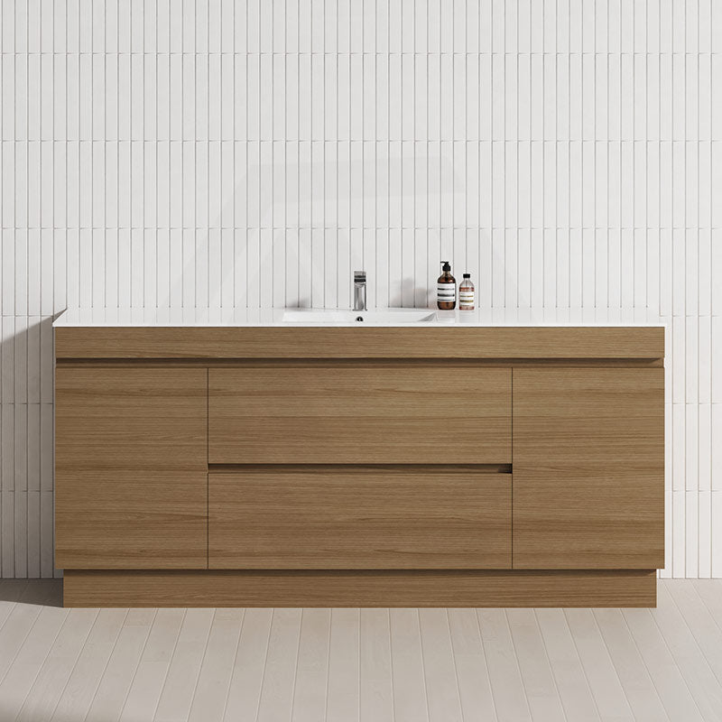 2-Door 2-Mid-Drawer 1200/1500/1800mm Freestanding Bathroom Vanity Kickboard Single/Double Multi-Colour Cabinet Only