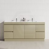 4-Drawer 2-Door 1200/1500/1800mm Freestanding Bathroom Vanity Kickboard Single/Double Multi-Colour Cabinet Only