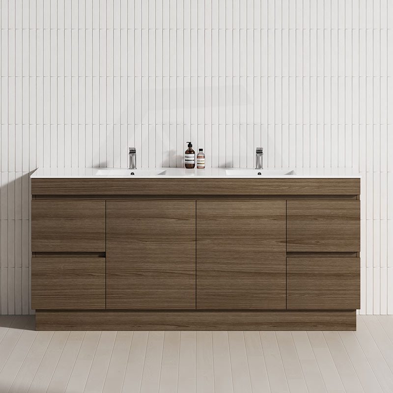 4-Drawer 2-Door 1200/1500/1800mm Freestanding Bathroom Vanity Kickboard Single/Double Multi-Colour Cabinet Only