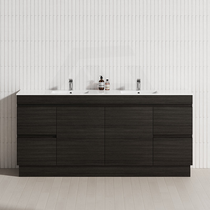 4-Drawer 2-Door 1200/1500/1800mm Freestanding Bathroom Vanity Kickboard Single/Double Multi-Colour Cabinet Only