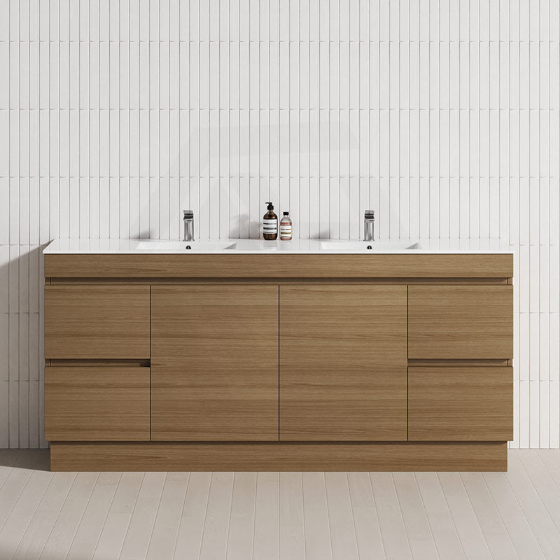 4-Drawer 2-Door 1200/1500/1800mm Freestanding Bathroom Vanity Kickboard Single/Double Multi-Colour Cabinet Only