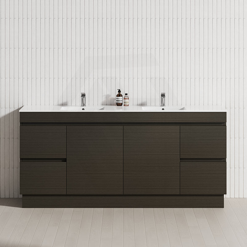 4-Drawer 2-Door 1200/1500/1800mm Freestanding Bathroom Vanity Kickboard Single/Double Multi-Colour Cabinet Only