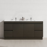 4-Drawer 2-Door 1200/1500/1800mm Freestanding Bathroom Vanity Kickboard Single/Double Multi-Colour Cabinet Only