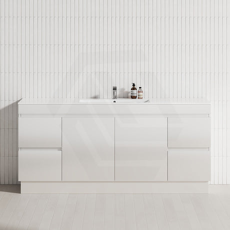 4-Drawer 2-Door 1200/1500/1800mm Freestanding Bathroom Vanity Kickboard Single/Double Multi-Colour Cabinet Only