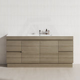 4-Drawer 2-Door 1200/1500/1800mm Freestanding Bathroom Vanity Kickboard Single/Double Multi-Colour Cabinet Only