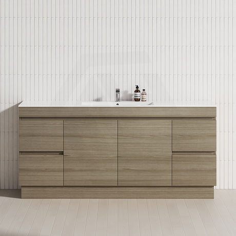 4-Drawer 2-Door 1200/1500/1800mm Freestanding Bathroom Vanity Kickboard Single/Double Multi-Colour Cabinet Only