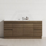 4-Drawer 2-Door 1200/1500/1800mm Freestanding Bathroom Vanity Kickboard Single/Double Multi-Colour Cabinet Only